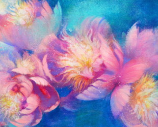 Blooming-piony- M6  アクリル　2018年